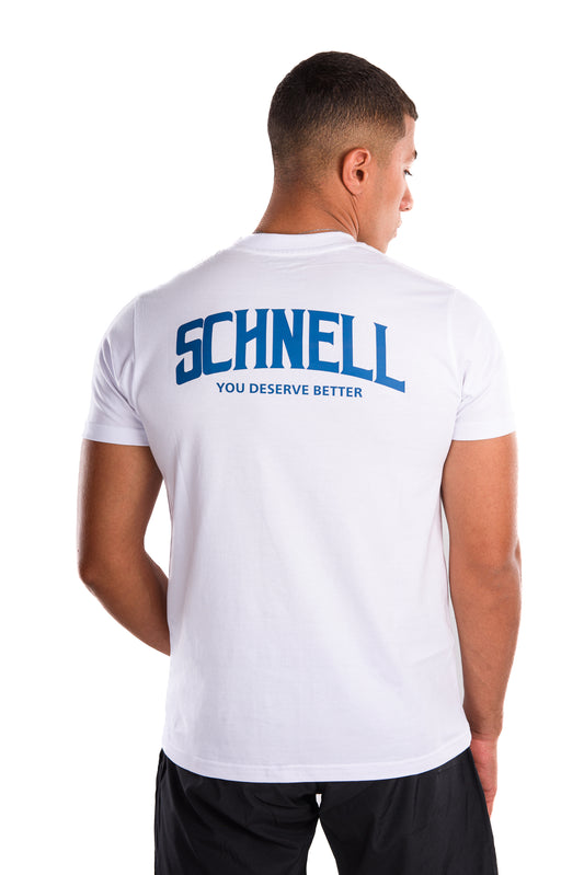 White "YouDeserveBetter" tee