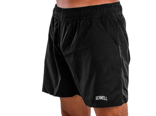 Black "microfiber" shorts