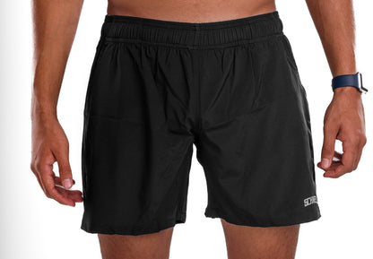 Black "microfiber" shorts